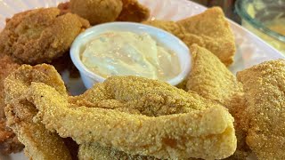OLD SCHOOL FRIED CATFISH WITH OLD SCHOOL HUSH PUPPIES AND TARTAR SAUCE( RECORDED ON FACEBOOK LIVE)