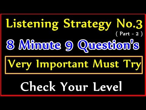 IELTS LISTENING TEST ( STRATEGY NO.3 ) 2017 WITH ANSWERS | 03.10.2017