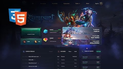 Rampart Game Website Template