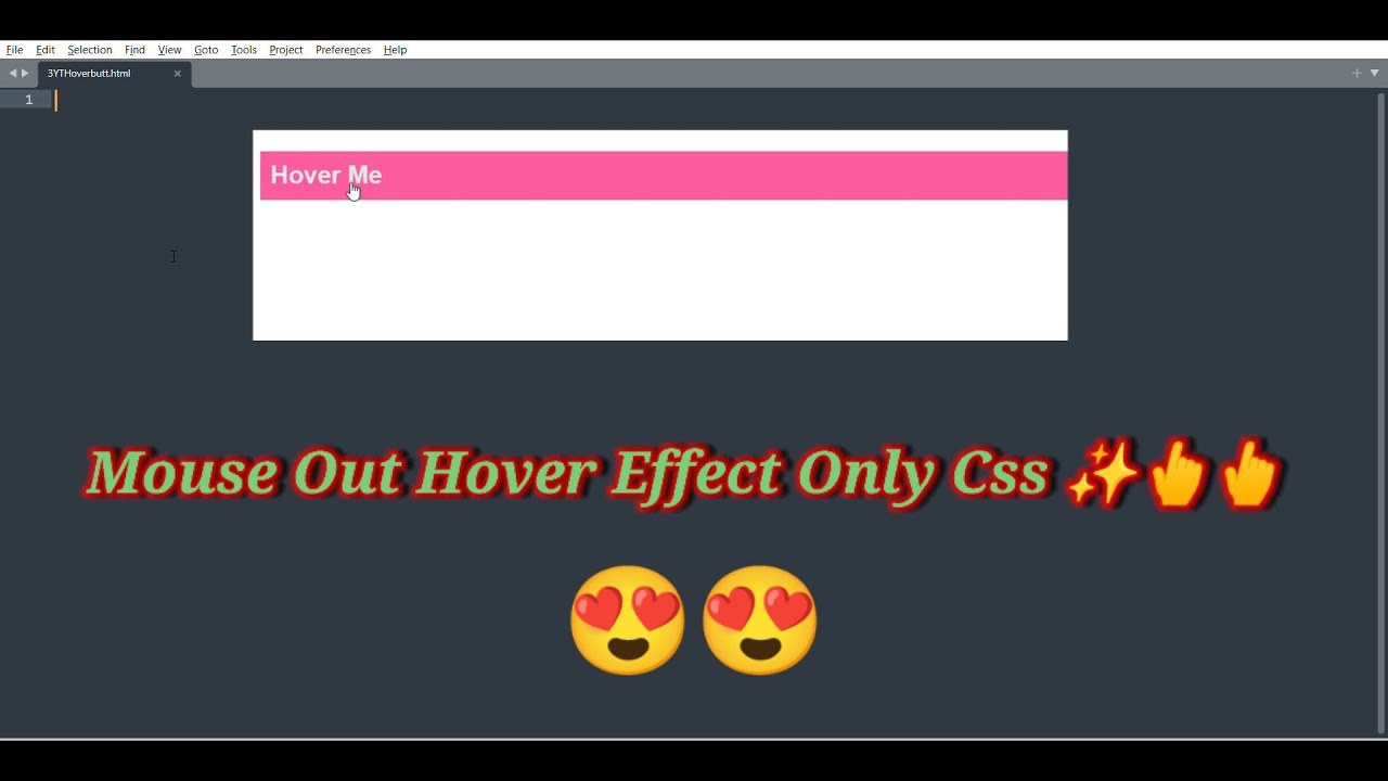 Mouse Out Hover Effect Only CSS 😍 @deandeveloper4045 - YouTube