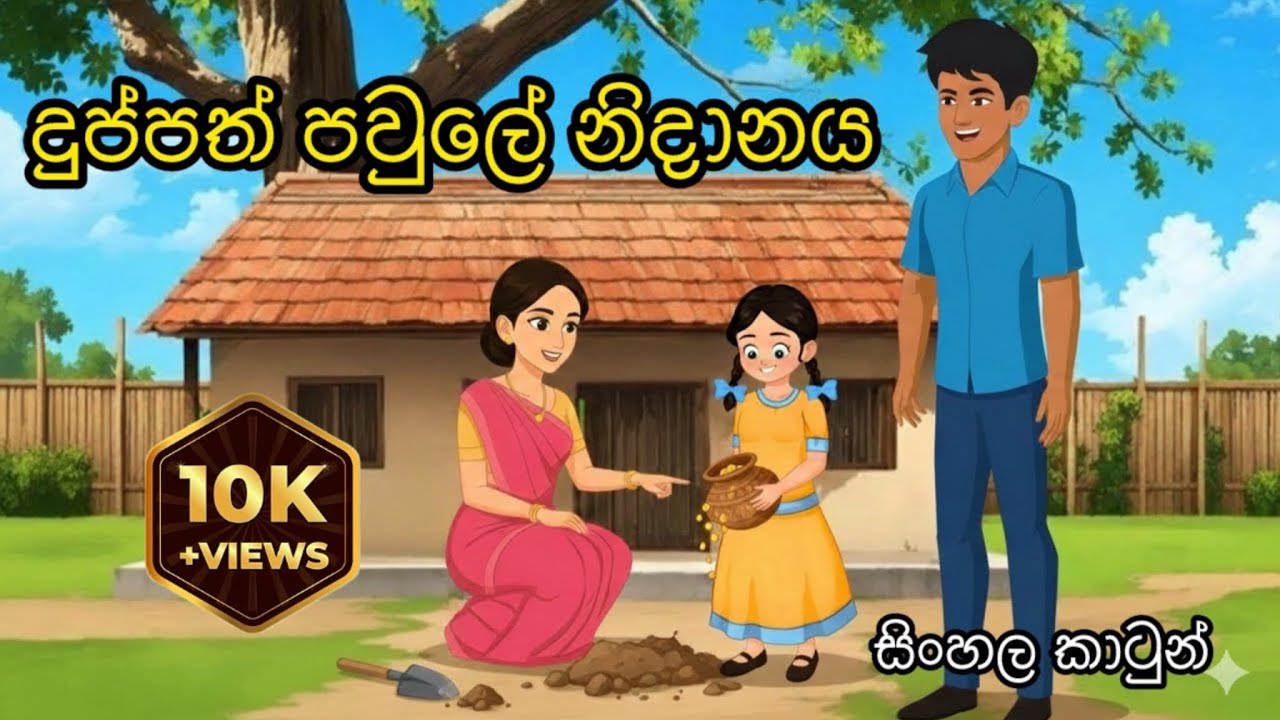 දුප්පත් පවුලේ නිදානය #sinhala #cartoon #sinhalakathandara