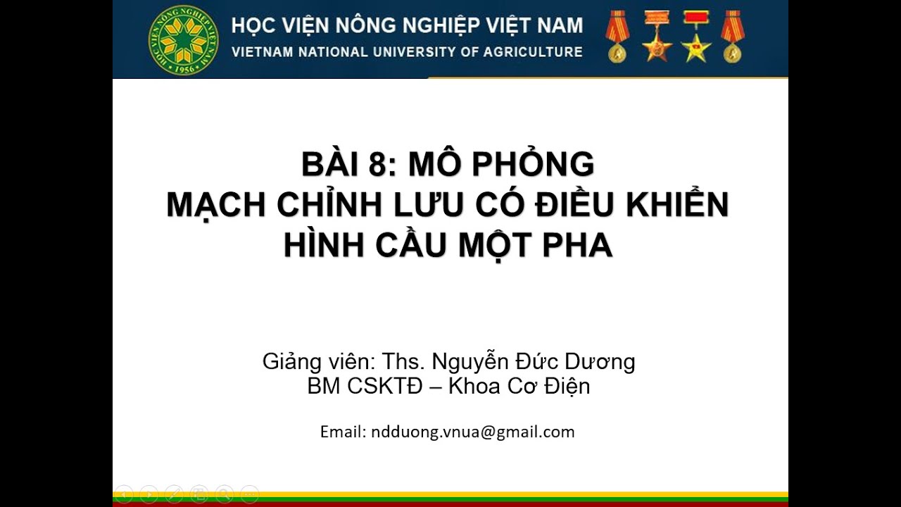 Bài 8 - Chỉnh lưu có điều khiển hình cầu một pha - youtube