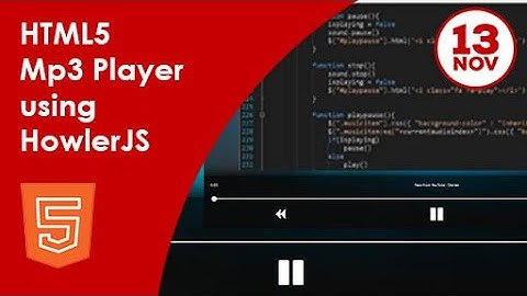 HTML5 Mp3 Player using HowlerJS