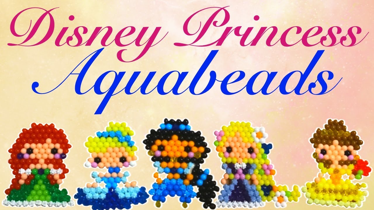 Aquabeads Disney Princess Dazzle Set - Ariel, Rapunzel, Jasmine, Belle,  Cinderella 