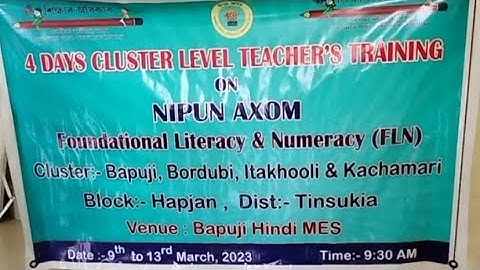 FLN training/NIPUN AXOM/Activities/Drama/Hapjan block/Tinsukia