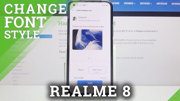 How to Change Font Style on REALME 8 – Font Adjustment