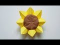  origami flower   sunflower  hoa hng dng  tournesol