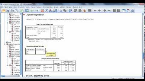 Multiple Logistic Regression in SPSS