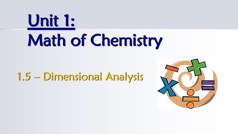 1.5 - Dimensional Analysis I Unit Conversion I Unit 1 - Math of Chemistry I Regents Chemistry