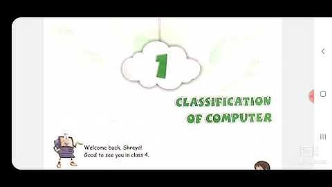 Class-4th (Chapter-1) "Classification of Computer "