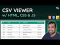 CSV Viewer with HTML, CSS & JavaScript - Project Video