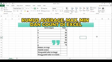 Mengenal Rumus AVERAGE, MAX, MIN, dan COUNT di Excel