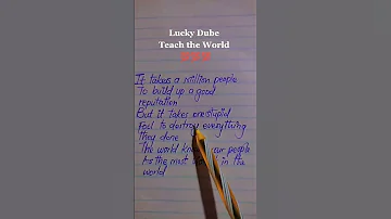 Teach the world _Lucky dube