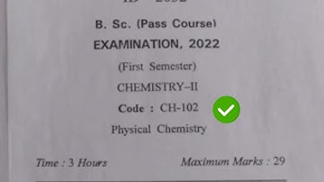 Gurugram University BSc 1st Sem OC Question Paper 2022