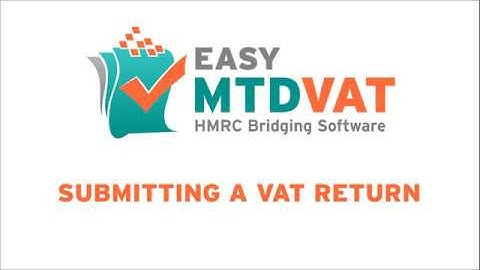 Submitting a VAT Return to HMRC using Easy MTD VAT