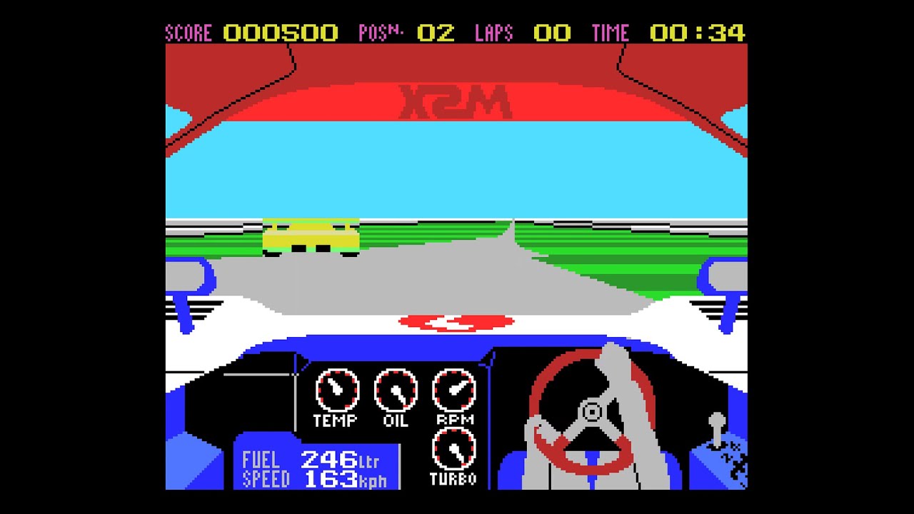 MSX Game: Le Mans 2 (1985 Electric Software) - YouTube