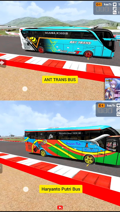 Top Speed ​​ANT Trans Bus Against Haryanto Putri Bus #shorts #febriashorts