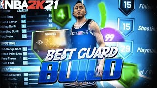 BEST GUARD BUILD ON NBA 2K21! DEMIGOD POINT GUARD BUILD NBA 2K21! 95+ 3 POINTER & SPEEDBOOSTING!