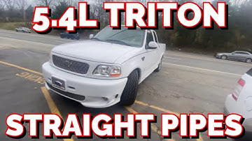 1998 Ford F-150 5.4l TRITON V8 DUAL EXHAUST w/ SHORTY HEADERS & STRAIGHT PIPES!