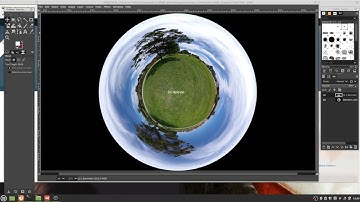 Removing the tripod from a 360° image
