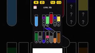 Water Sort Puzzle level 725 solution