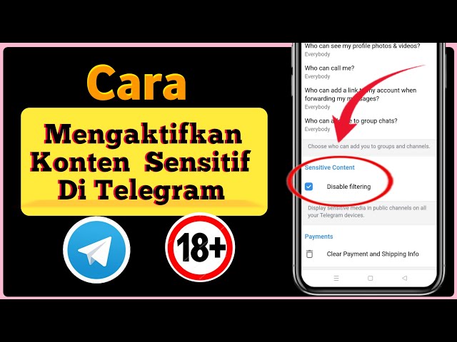 Cara Mengaktifkan Konten Sensitif Di Telegram ( Android/ios) |  Pengaturan Konten Sensitif Telegram class=