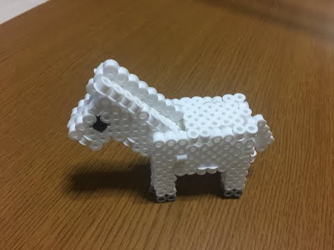 アイロンビーズ 馬 白馬 図案 立体 作り方 Horse 3d Perlerbeads Youtube