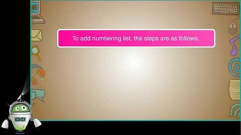 Adding Bullets and Numbers-Class 4-Chapter 6-More on MS PowerPoint 2010-Part 3