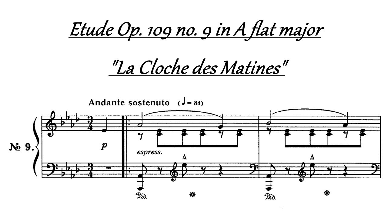 F. Burgmüller - Etude Op. 109 no. 9 in A flat major "La cloche des matines"