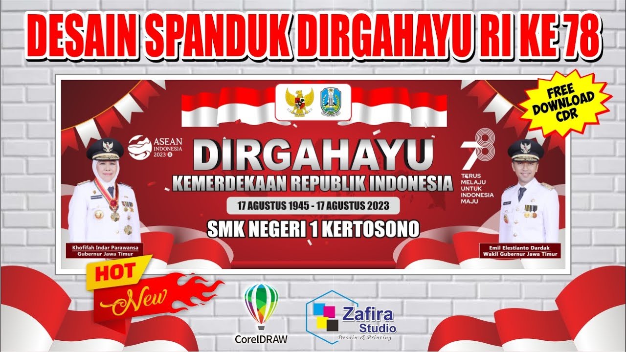 DESAIN SPANDUK BANNER HUT RI KE 78 FREE CDR Part3 YouTube