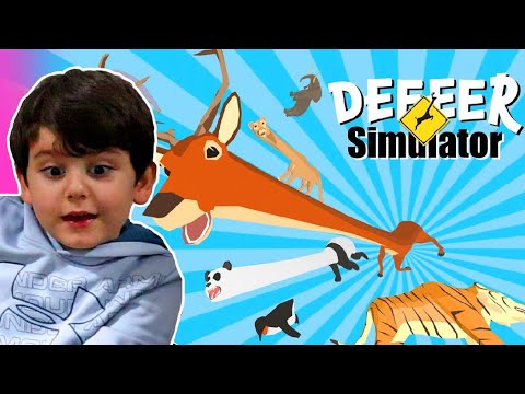 Yusuf Deer simulator, geyik simülasyonu oynuyor🦌😂 Uçan robota bindiiii🤩 ...