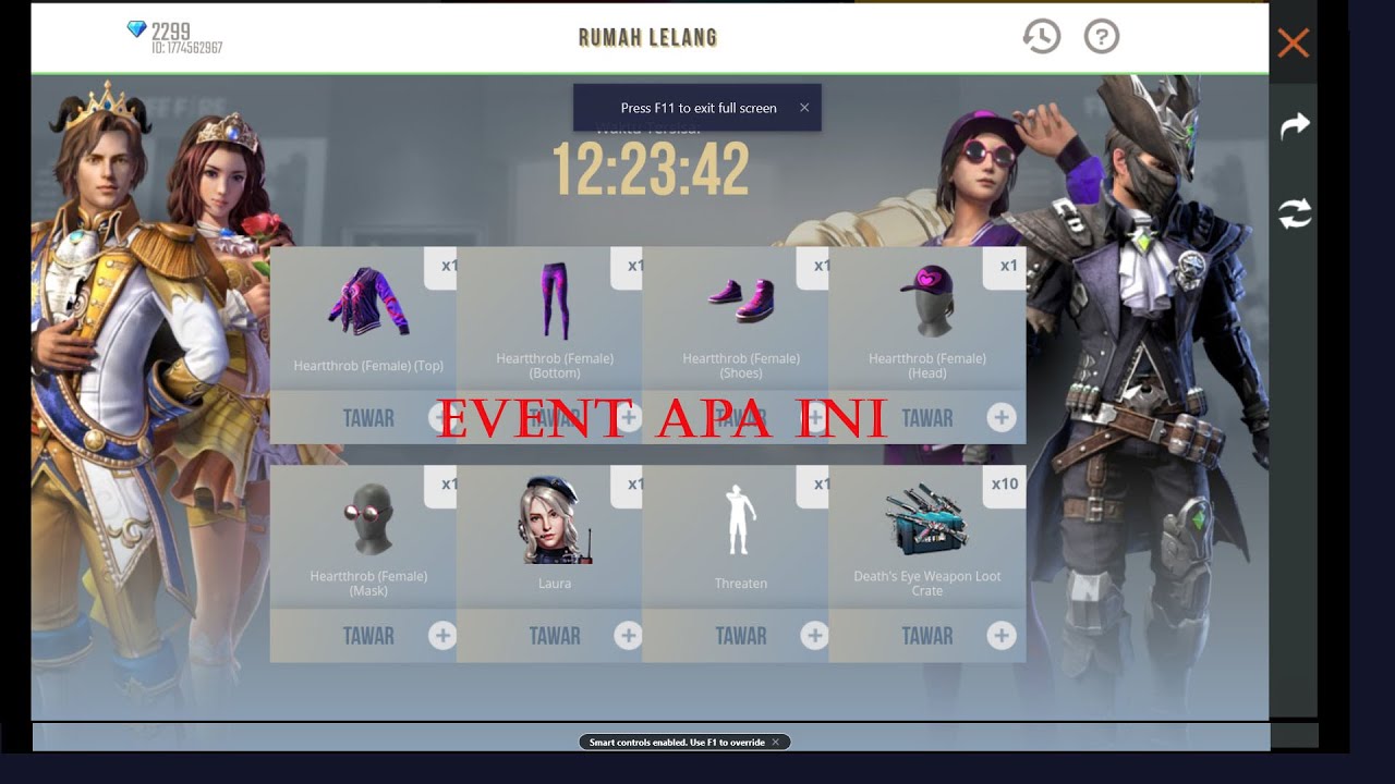 EVENT LELANG FREE FIRE