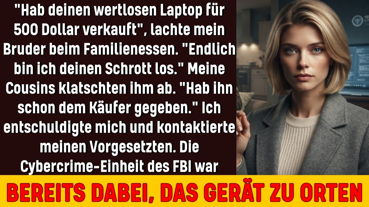 „Du hast meinen Laptop verkauft“, sagte ich langsam, während sich mein Magen zusammenzog. Derek grinste nur. „Fünfhundert Dollar. Für dein dickes Regierungsgehalt kaufst du dir einfach einen...