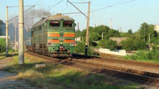 2ТЭ116-1204 с пригородным поездом №6850 Бердянск - Запорожье/2TE116-1204 with a passenger train