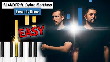 SLANDER - Love Is Gone ft. Dylan Matthew - EASY Piano Tutorial