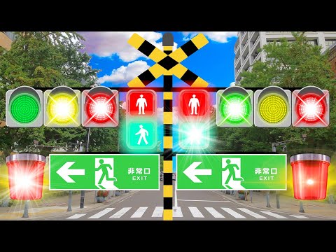 【 踏切アニメ 】 LIVE #0703 踏切カンカン ふみきり railroad crossing