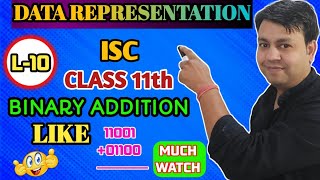 Lec10 Ch1 - Data Representation (Binary Addition) || ISC 11th CS || YP Computer Classes
