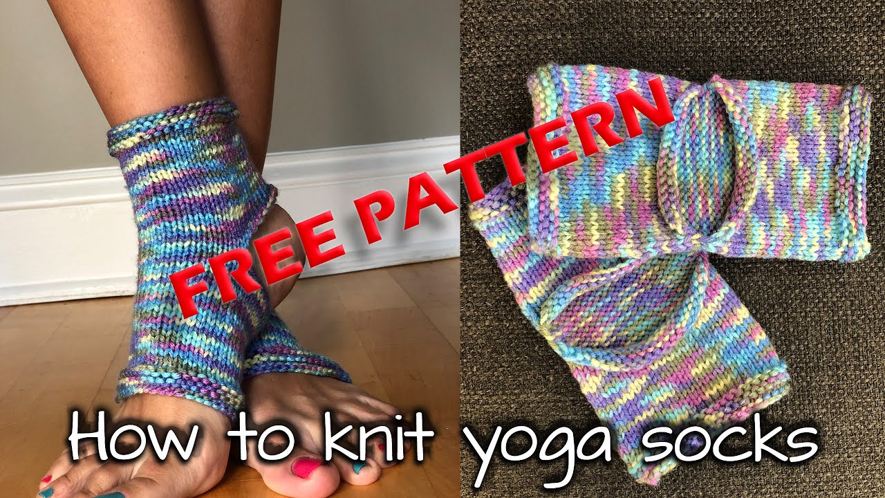 HOW TO KNIT YOGA/PILATES SOCKS. DIY. Knitting tutorial. Free Pattern.  Guided follow along video 