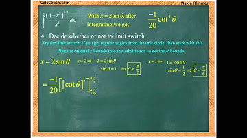 Integrating using Trigonometric Substitution Video 3