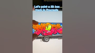 3D templates on procreate! #procreate #procreatetutorial #graffiti #shortsviral #art