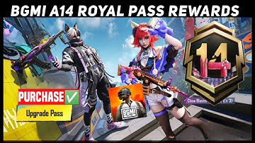 BGMI NEW ROYALE PASS A14 PURCHASE / BGMI A14 ROYAL PASS REWARDS / BGMI A14 RP 60 UC VOUCHER KAISE LE