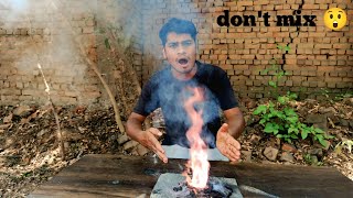 Potassium permanganate vs glycerine experiment video 😱 don't mix !?..