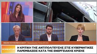 Η κριτική της αντιπολίτευσης στις κυβερνητικές παρεμβάσεις κατά της ενεργειακής κρίσης