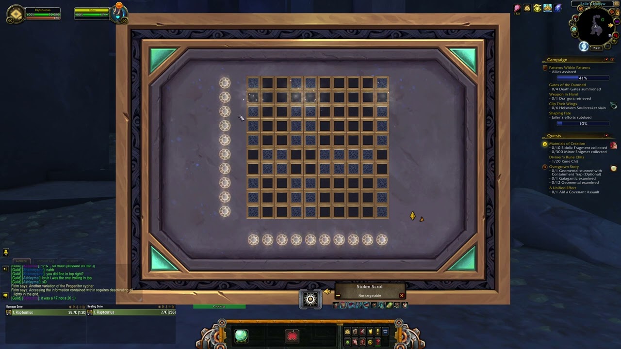 Welcome to Raps corner - guide to how to solve Cantaric Cache Puzzles in patch 9.2 Zereth Mortis