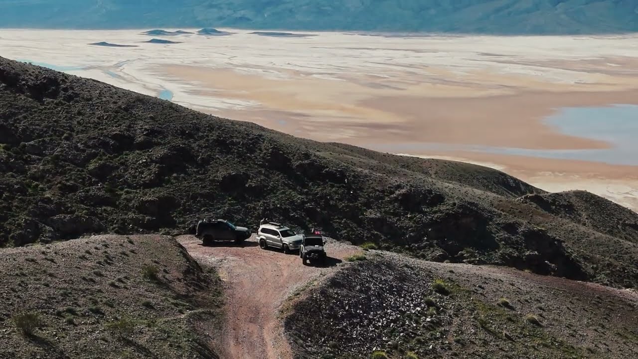 Jeep TJ Rubicon, Lexus GX470, Nissan Xtera,  bacon  and the Panamint Mountain Range.   4X4, Overland