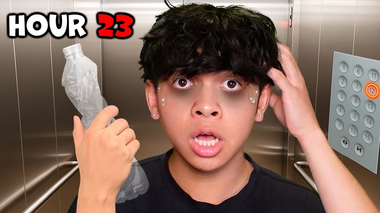Surviving 24 HOURS in a Roblox Elevator..