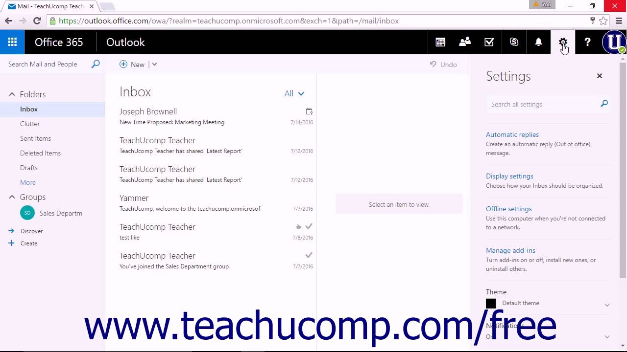 Reply to an Email in Outlook - Instructions - TeachUcomp, Inc.