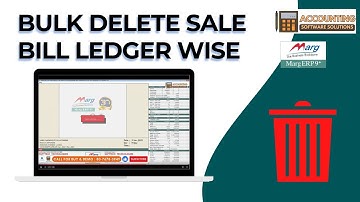 Bulk sale bill delete ledger wise in marg erp software step by step in hindi