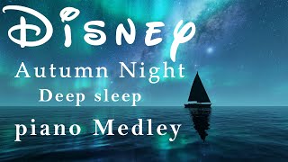 Disney Relaxing Piano Collection with soft wave sounds for deep sleep and soothing (no mid-roll ads)