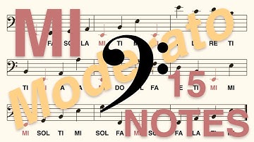 Bass (F) Clef, Do Re... (Ti): Learn to Read the MI Note in Less Than 2 Minutes (Moderato, 15 Notes)